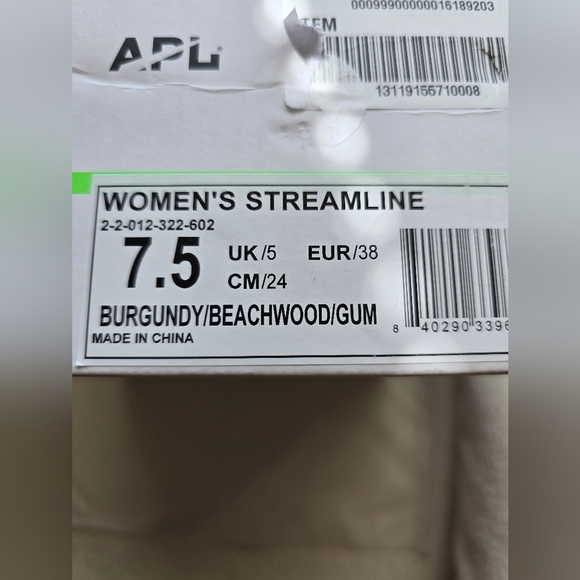 NIB! APL, Women's Streamline Athletic Shoe,Burgundy/Beachwood/Gum,Size 7.5, $320 - Picture 9 of 10